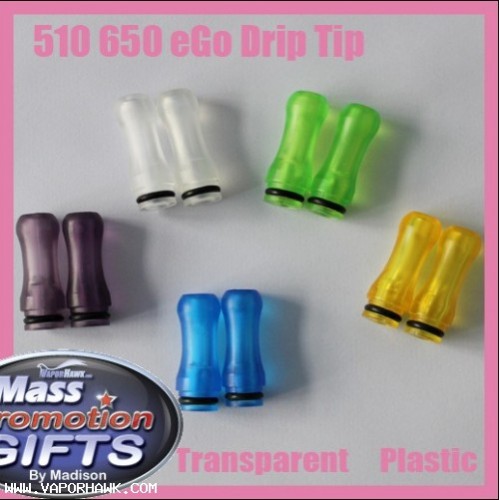 cheap 510 - eGo Transparent ecig drip tips 200pc x 0.63 usd FREE SHIPPING World Wide