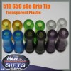 cheap 510 - eGo Transparent ecig drip tips 50pc x 0.74 usd FREE SHIPPING World Wide