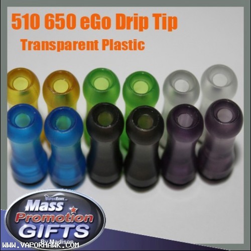 cheap 510 - eGo Transparent ecig drip tips 100pc x 0.69 usd FREE SHIPPING World Wide