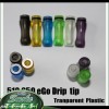 510-eGo type Transparent ecig drip tips 60pc x 0.71 FREE SHIPPING World Wide