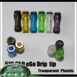 510-eGo type Transparent ecig drip tips 100pc x 0.675 FREE SHIPPING World Wide