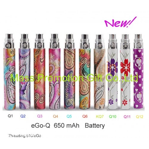 cheap newest Embossed Colorful eGo Q 900mAh Battery 6PC x 11.5 USD GIFT 1pc usb charger free shipping