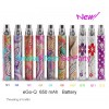 Cheap Embossed Colorful eGo Q 650mAh Battery 15PC x 9.2 USD GIFT 1pc usb charger free shipping