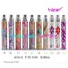 Cheap Embossed Colorful eGo Q by CE4 clearomizer and 1100mAh Battery 1set x 36.7 USD free shipping