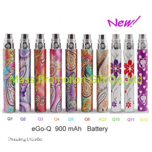 cheap newest Embossed Colorful eGo Q with CE4 clear atomizer-900mAh Battery 1set x 36.2 USD free shipping