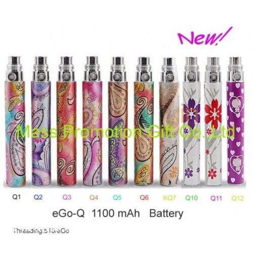 cheap newest Embossed Colorful eGo Q with CE4 clear atomizer-1100mAh Battery 1set x 36.8USD free shipping