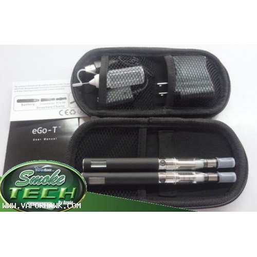 Promotion EGO-T4 CE4 clearomizer LCD 1100mah battery-electronic cigarette starter kit with eGo Portable leather case x1set 36USD Free Shipping